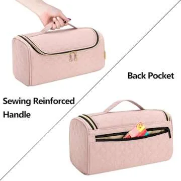 Yarwo Travel Case Compatible for Dyson Airwrap Complete Styler All Models and Attachments, Portable Storage Bag with Hanging Hook for Hair Curler Accessories, Pale Mauve (Patent Design)