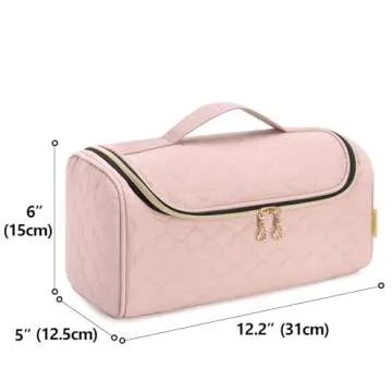 Yarwo Travel Case Compatible for Dyson Airwrap Complete Styler All Models and Attachments, Portable Storage Bag with Hanging Hook for Hair Curler Accessories, Pale Mauve (Patent Design)