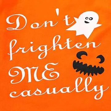 HAPPYMA Toddler Baby Girls Halloween Outfit Pumpkin Plaid Ruffles Sleeve Shirt Tops Suspender Skirt Clothes Set