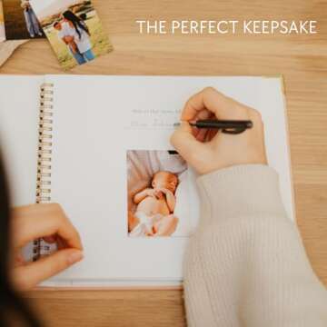 Keepsake Baby Memory Book for Boys and Girls – Timeless First 5 Year Baby Book – Neutral Journal...