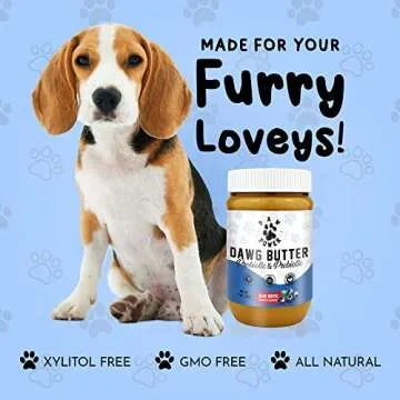 Dawg Butter, All Natural Peanut Butter Dog Treats, Dog Peanut Butter Blue Biotic, Peanut Dog Treat P...