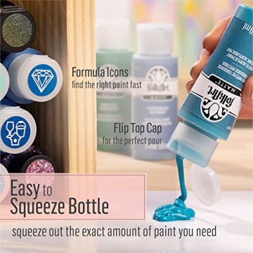 FolkArt Acrylic Paint Set 18 Colors for Your Creative Projects