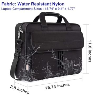 Water Resistant 15.6" Laptop Bag for Professionals