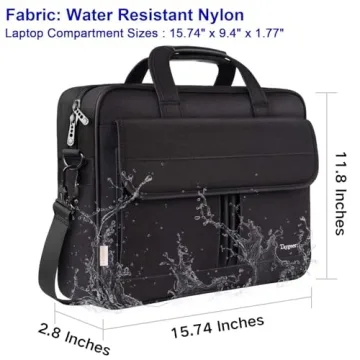 Water Resistant 15.6" Laptop Bag for Professionals
