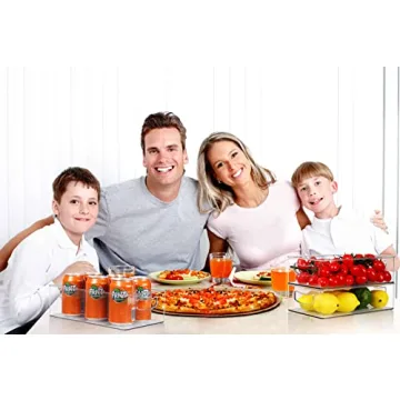 Stackable Clear Plastic Storage Bins for Kitchen Pantry Organization