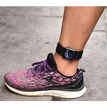 DDJOY Compatible Ankle Band for Workouts Compatible with Apple Watch Series 4 3 2 1 42mm/ 44mm, Small Size Black