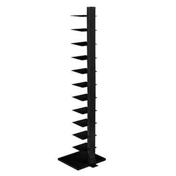 SEI Furniture 12 Shelf Metal Spine Book Tower  - Stylish Storage Solution