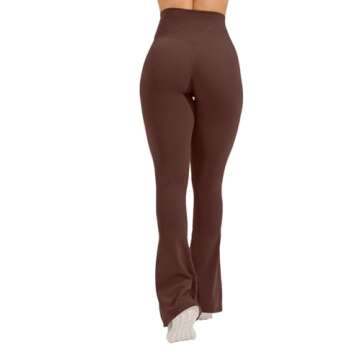 Unthewe Women's High Waisted Flare Leggings for Workouts