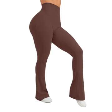 Unthewe Women's High Waisted Flare Leggings for Workouts