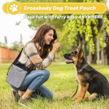 Abrimelodi 6 Set Dog Travel Bag, Large Pet Travel Kit for Supplies Includes 2 Food Containers, 1 Travel Organizer for Dogs, 2 Collapsible Bowls, 1 Treat Pouch, Dog Weekend Overnight Travel Bag Luggage