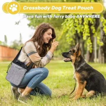 Abrimelodi 6 Set Dog Travel Bag, Large Pet Travel Kit for Supplies Includes 2 Food Containers, 1 Travel Organizer for Dogs, 2 Collapsible Bowls, 1 Treat Pouch, Dog Weekend Overnight Travel Bag Luggage