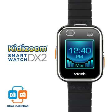 VTech KidiZoom Smartwatch DX2 for Kids Black
