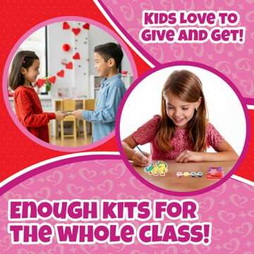 Set of 24 Valentines Cards for Kids Classroom - Valentine's Day Unicorn &Dragon Wood Painting Kits for Kids School -Each Valentines Gift Has Complete Craft Kit & Card for Boys Girls Classroom Exchange