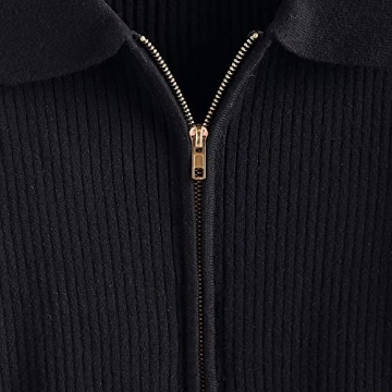 ZAFUL Women's Stylish Cropped Zip Cardigan for Casual Wear