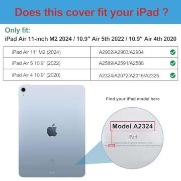 ProCase Smart Case for iPad Air 11-inch 2025 2024 M3 M2/10.9” Air 5th 2022/Air 4th 2020, Protectiv...