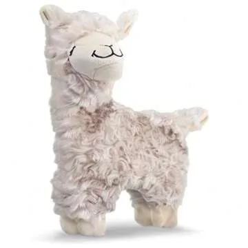NANDOG Pet Gear My BFF Alpaca Crinkle Dog Toy – Plush Puppy Toy for Small and Medium Breed Non-Aggressive Chewers – Soft 15 Inch Dog Toy Provides Fun and Companionship (White)