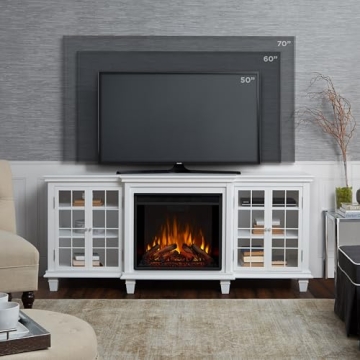 Marlowe 70” Electric Fireplace TV Stand for TVs