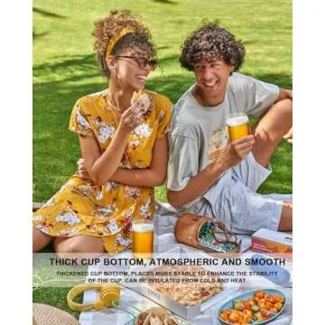 LUXU Beer Glass, 20 oz Can Shaped Beer Glasses Set of 2 -Craft Drinking Glasses,Large Beer Glasses for Any Drink and Any Occasion (Set of 2)