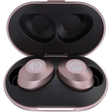 Raycon Everyday Bluetooth Wireless Earbuds 2023 Edition - 32 Hours Playtime in Matte Rose Gold