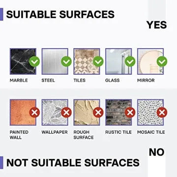 KINCMAX Premium Shower Caddy, 2-Pack Adhesive Shower Organizer, No Drill Bathroom Shelves, Rustproof Stainless Steel Shower Shelves for Inside Shower, Shampoo Holder, Shower Storage Rack, Matte Black