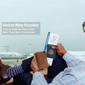 YUHAN PRETTY Large Leather Credit Card Holder for Men