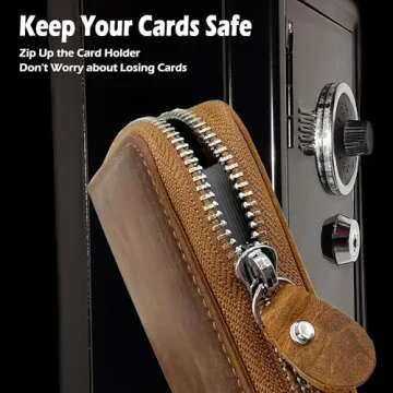 YUHAN PRETTY Large Leather Credit Card Holder for Men