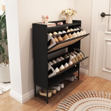 AVZEAR Narrow Shoe Storage Cabinet: Stylish and Functional