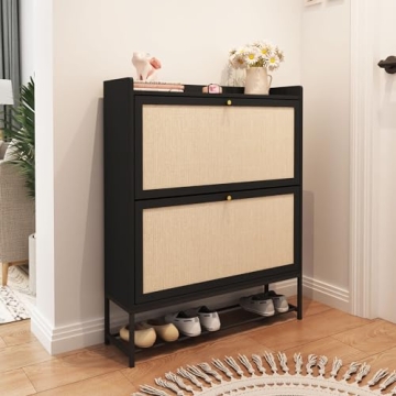 AVZEAR Narrow Shoe Storage Cabinet - Elegant and Functional