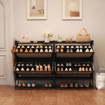 AVZEAR Narrow Shoe Storage Cabinet - Elegant and Functional