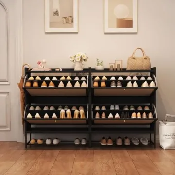 AVZEAR Narrow Shoe Storage Cabinet - Elegant and Functional