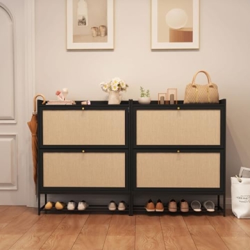 AVZEAR Narrow Shoe Storage Cabinet - Elegant and Functional
