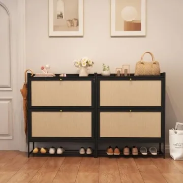 AVZEAR Narrow Shoe Storage Cabinet - Elegant and Functional