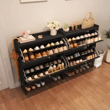 AVZEAR Narrow Shoe Storage Cabinet - Elegant and Functional