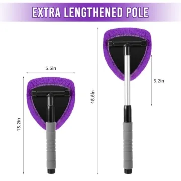 Baderke Car Window Cleaner Kit with Microfiber Bonnets