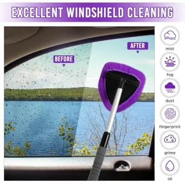 Baderke Car Window Cleaner Kit with Microfiber Bonnets