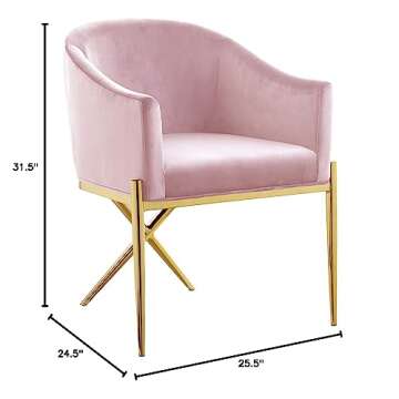 Modern Velvet Dining Chair with Gold Legs - Xavier Collection