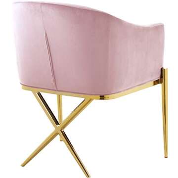 Modern Velvet Dining Chair with Gold Legs - Xavier Collection