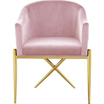 Modern Velvet Dining Chair with Gold Legs - Xavier Collection