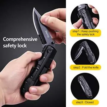 Multitool Pocket Knife for Men, Tactical Folding Multi Tool, Multipurpose Utility Plier Set, Valentines Day Gifts for Him Boyfriend Husband, Camping Survival Kit