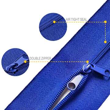 ZIP-UP Products Cloth Zipper Peel & Stick Door - 84" x 3" Dust Barrier Zipper with Self Adhesive Backing & Air Tight Seal - Twin Pack - ZIP7.3BCL