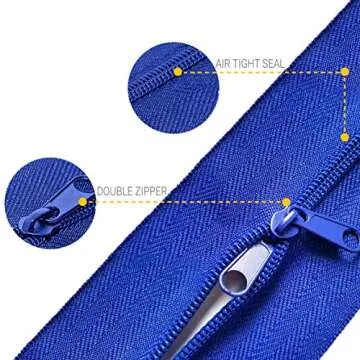 ZIP-UP Products Cloth Zipper Peel & Stick Door - 84" x 3" Dust Barrier Zipper with Self Adhesive Backing & Air Tight Seal - Twin Pack - ZIP7.3BCL