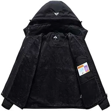 MOERDENG Women's Waterproof Ski Jacket for Winter Adventures