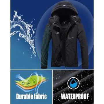 MOERDENG Women's Waterproof Ski Jacket for Winter Adventures
