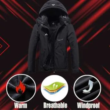 MOERDENG Women's Waterproof Ski Jacket for Winter Adventures
