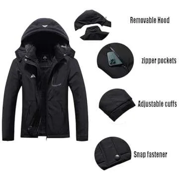 MOERDENG Women's Waterproof Ski Jacket for Winter Adventures