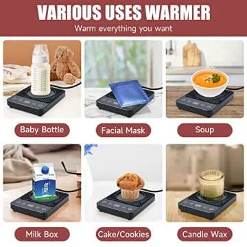 Premium Electric Mug Warmer with Timer and Temperature Control