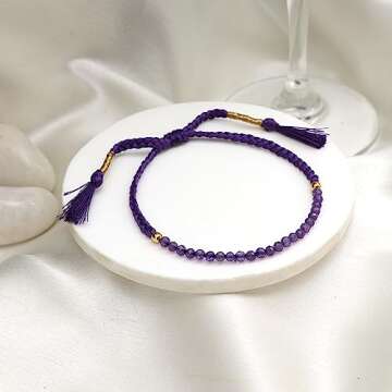 Gempires Amethyst Braided Bracelet for Elegant Gifting
