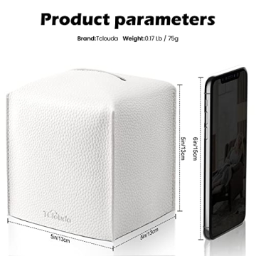 Stylish PU Leather Tissue Box Cover - 2 Pack for Home Decor