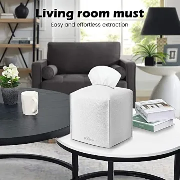 Stylish PU Leather Tissue Box Cover - 2 Pack for Home Decor