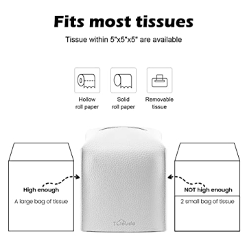 Stylish PU Leather Tissue Box Cover - 2 Pack for Home Decor